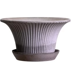 Bergs Potter Daisy Pot With Saucer Grå Ø25 Cm
