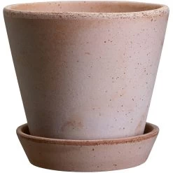 Bergs Potter Julie Pot With Saucer Pink Ø14cm