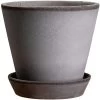 Bergs Potter Julie Pot With Saucer Grey Ø14 Cm