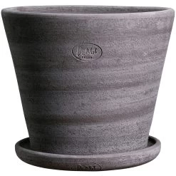 Bergs Potter Julie Pot With Saucer Grey Ø45 Cm
