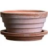 Bergs Potter Planet Pot With Saucer Pink Ø12 Cm -Sunny Garden Shop bergs potter planet raw rosa 12 cm set 1