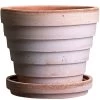 Bergs Potter Planet Pot With Saucer Pink Ø14 Cm -Sunny Garden Shop bergs potter planet raw rosa 14 cm set 1