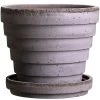 Bergs Potter Planet Pot With Saucer Grey Ø14 Cm -Sunny Garden Shop bergs potter planet raw rosa 14 cm set 3