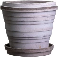 Bergs Potter Planet Pot With Saucer Grey Ø25 Cm
