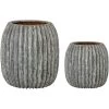 Bloomingville Efim Pots Terracotta 2 Pieces, Grey -Sunny Garden Shop bloomingville efim deco flowerpot grey terracotta 1