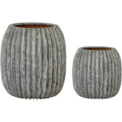 Bloomingville Efim Pots Terracotta 2 Pieces, Grey