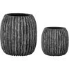 Bloomingville Efim Pots Terracotta 2 Pieces, Black -Sunny Garden Shop bloomingville efim deco flowerpot grey terracotta 3