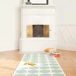 Anna Rug Aqua, 70x300 Cm -Sunny Garden Shop brita sweden anna rug aqua 12 1