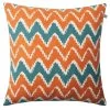 Ikat Bangalore Outdoor Cushion 50x50 Cm, Apricot Orange/Heaven Blue