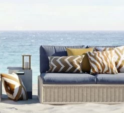 Ikat Sema Cushion 40x60 Cm Outdoor, Shitake / Off-white -Sunny Garden Shop chhatwal jonsson ikat sema cushion 40x60 cm outdoor 4