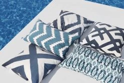 Impal Cushion Outdoor 50x50 Cm, Blue / Off-white -Sunny Garden Shop chhatwal jonsson impal cushion outdoor 8