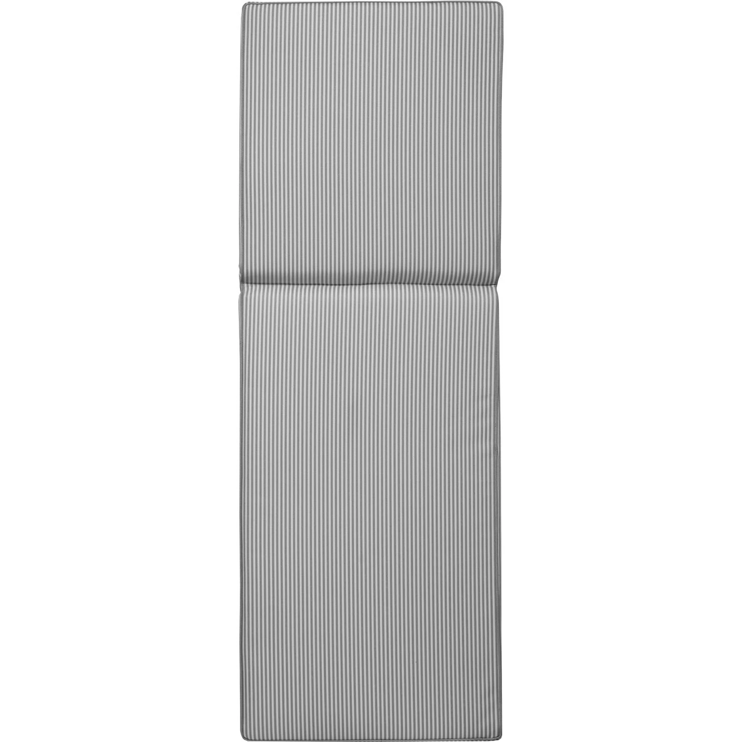 Narrow Stripe Sunbed Cushion 60x186 Cm, Grey 3 Narrow Stripe Sunbed Cushion 60x186 Cm, Grey