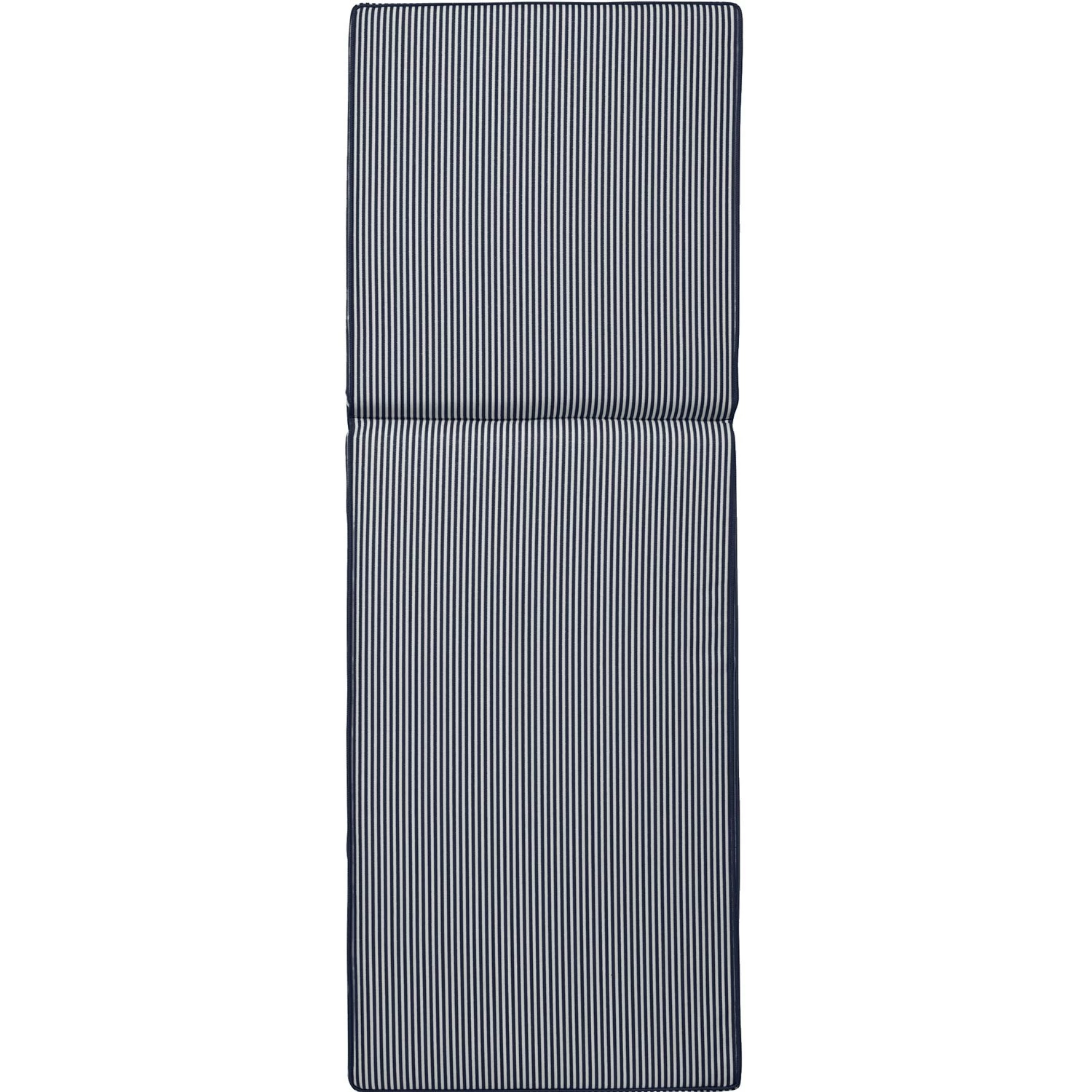 Narrow Stripe Sunbed Cushion 60x186 Cm, Navy 3 Narrow Stripe Sunbed Cushion 60x186 Cm, Navy