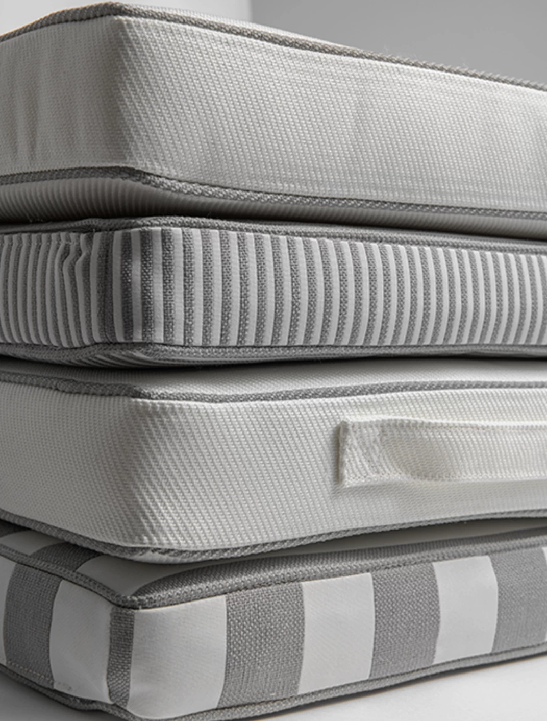 Narrow Stripe Cushion 45x45 Cm, Grey 4 Narrow Stripe Cushion 45x45 Cm, Grey - Image 2