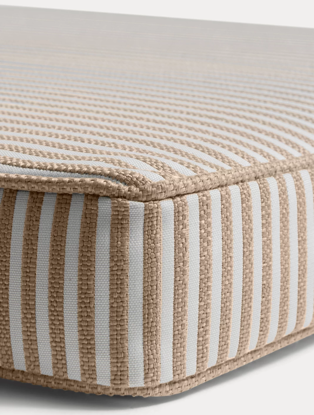 Narrow Stripe Sunbed Cushion 60x186 Cm, Beige 4 Narrow Stripe Sunbed Cushion 60x186 Cm, Beige - Image 2