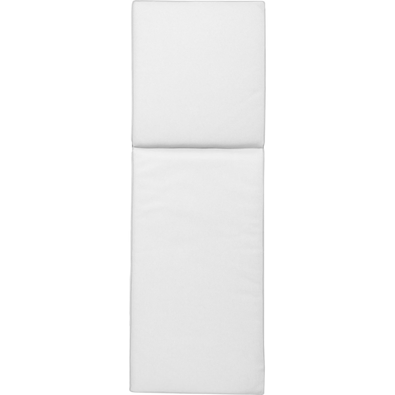 Plain Sunbed Cushion 60x186 Cm, White 3 Plain Sunbed Cushion 60x186 Cm, White