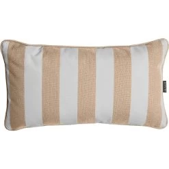 Wide Stripe Cushion 25x45 Cm, Beige