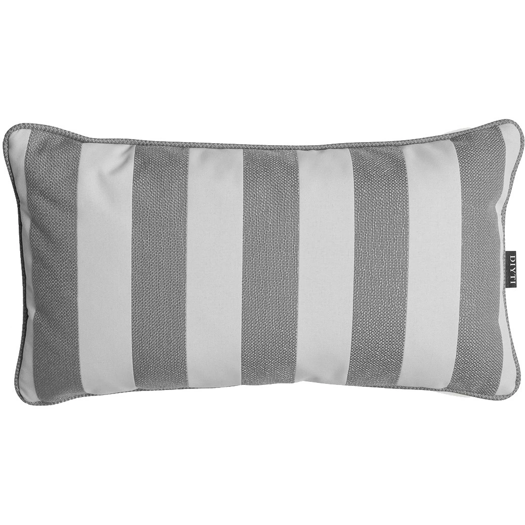 Wide Stripe Cushion 25x45 Cm, Grey 3 Wide Stripe Cushion 25x45 Cm, Grey