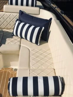 Wide Stripe Cushion 17x45 Cm, Navy -Sunny Garden Shop diyti wide stripe cushion 17x45 cm 18