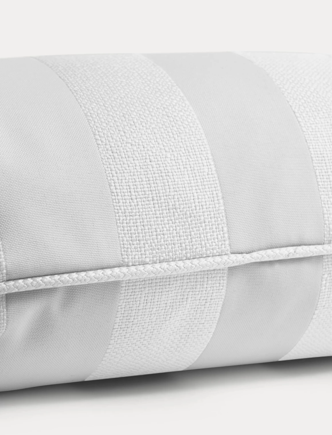 Wide Stripe Cushion 25x45 Cm, White 4 Wide Stripe Cushion 25x45 Cm, White - Image 2