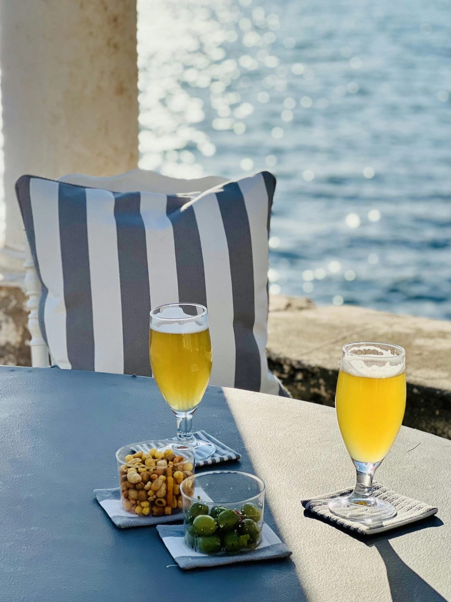 Wide Stripe Cushion 45x45 Cm, Grey 5 Wide Stripe Cushion 45x45 Cm, Grey - Image 3