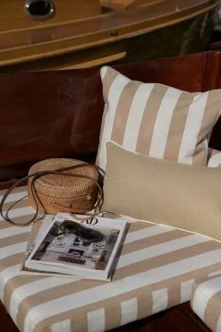 Wide Stripe Cushion 45x45 Cm, Beige -Sunny Garden Shop diyti wide stripe cushion 45x45 cm 30