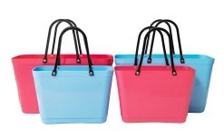 Hinza Bag Green Plastic Tropical Pink, Large -Sunny Garden Shop hinza hinza bag green plastic tropical pink 7