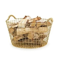 Korbo Classic 35 Basket, Brass -Sunny Garden Shop korbo classic 35 basket brass 8