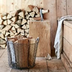 Korbo Classic 24 Basket, Galvanized -Sunny Garden Shop korbo classic basket galvanized 24