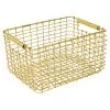 Korbo Rectangular 15 Basket, Brass -Sunny Garden Shop korbo rectangular basket brass 0