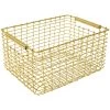 Korbo Rectangular 19 Basket, Brass