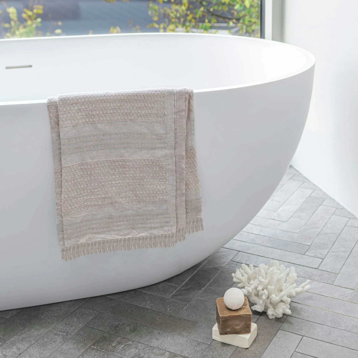 Mette Ditmer Bodrum Towel, Sand 4 Mette Ditmer Bodrum Towel, Sand - Image 2