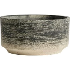 Muubs Kanji Pot Cement Black-grey, Ø23 Cm