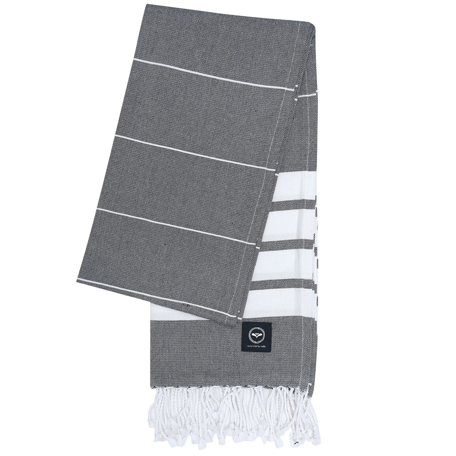 Alma Hamam Bath Sheet 80x180 Cm, Dark Grey 3 Alma Hamam Bath Sheet 80x180 Cm, Dark Grey