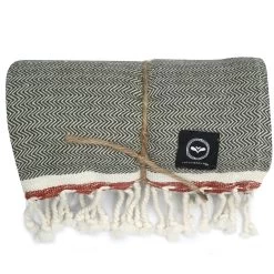 Amasra Hamam Bath Sheet 90x190 Cm, Olive Green -Sunny Garden Shop recycled by wille badlakan hamam amasra 90x190 cm olivegron beige rost 3