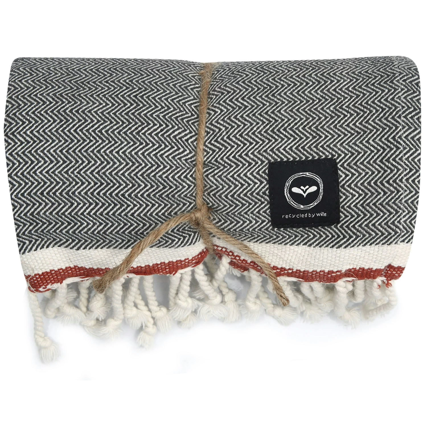 Amasra Hamam Bath Sheet 90x190 Cm, Dark Grey 4 Amasra Hamam Bath Sheet 90x190 Cm, Dark Grey - Image 2