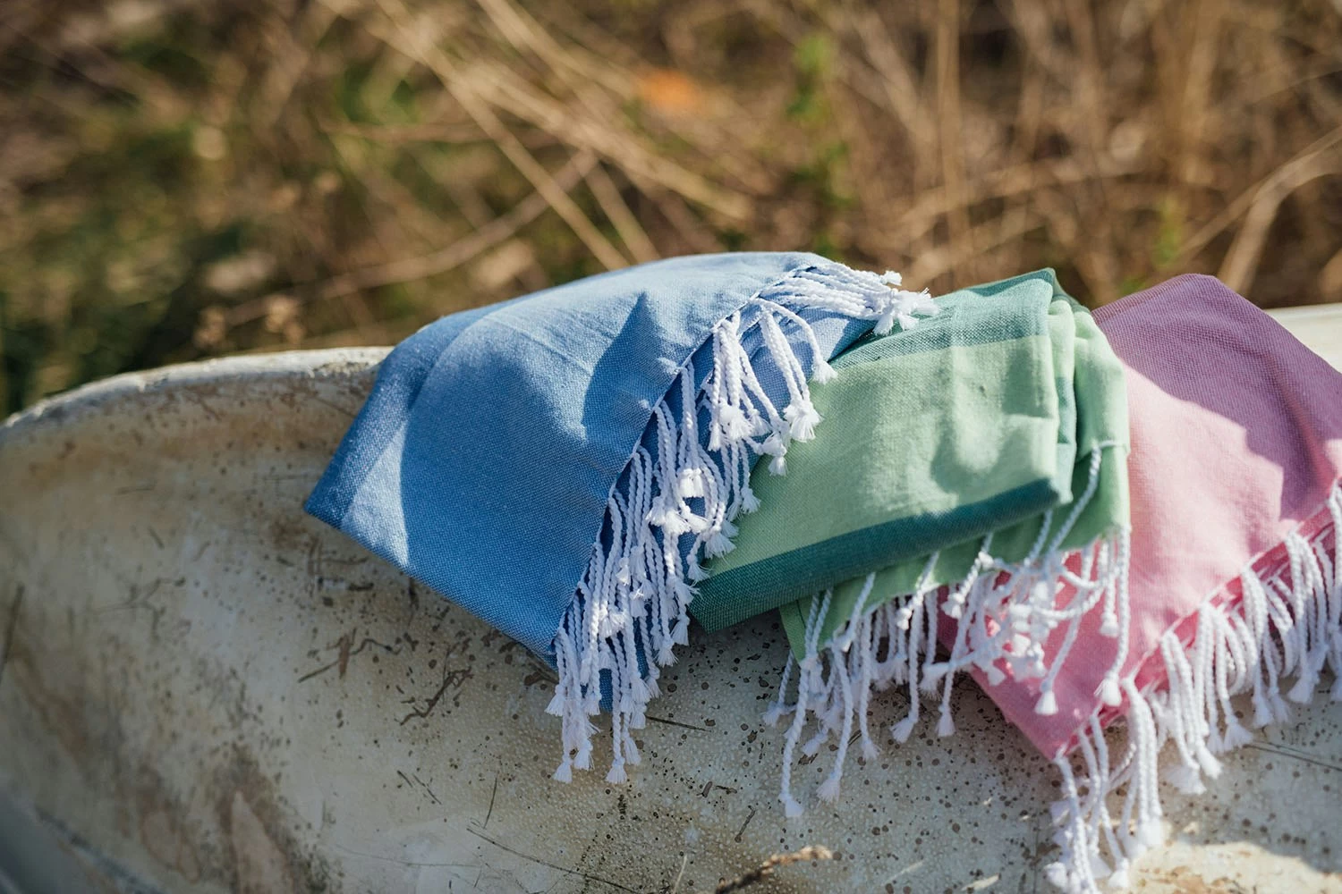 Kochi Hamam Bath Sheet 80x180 Cm, Blue 5 Kochi Hamam Bath Sheet 80x180 Cm, Blue - Image 3