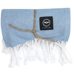 Kochi Hamam Bath Sheet 80x180 Cm, Blue/Orange -Sunny Garden Shop recycled by wille badlakan hamam kochi 80x180 cm bla r bla 6