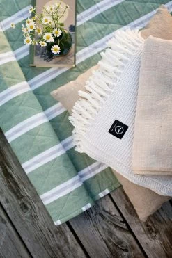 Svea Beach Mattress 70x170 Cm, Green -Sunny Garden Shop recycled by wille beachmadrass svea 70x170 cm gron vit 5